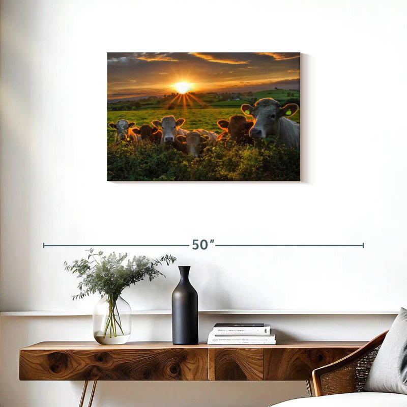 Brampt Sunset Cows, 20" H x 30" W