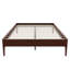 Structure de lit plateforme moderne et minimaliste en bois de bambou sec de 15 pouces de hauteur, avec support en lattes de bois, aucun sommier requis, assemblage facile-409049969-409049974