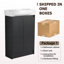 Meuble-lavabo autoportant de 23 po avec lavabo et support de rangement, portes à fermeture douce