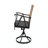 5-Piece Patio Dining Set with 4 Cushions Swivel Rocker Chairs