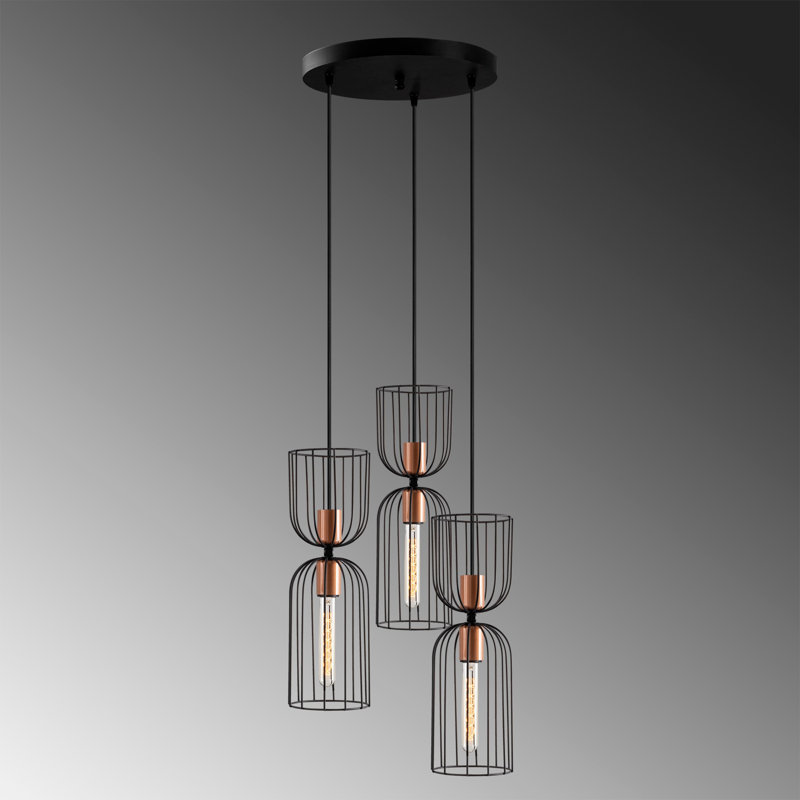 Luminaire suspendu géométrique à 3 lumières Frerichs