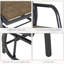 Chaise berçante en métal avec tissu respirant pour le jardin - Brown