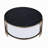 Round Coffee Table, Metal Frame Accent Table With Storage Shelf