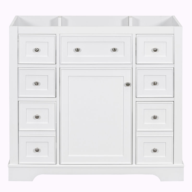 Base de meuble-lavabo simple 33,4 po seulement, Blanc