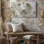 Toile, art mural ailes d'ange blanches, minimaliste spirituel sur bois rustique-942500223