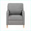 Fauteuil inclinable inclinable traditionnel Recliners, tissu gris ardoise | Structure en bois massif | 1 pièce