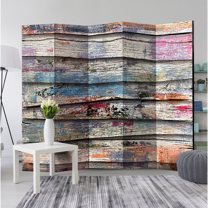 Jewel Solid Wood Folding Room Divider, 5