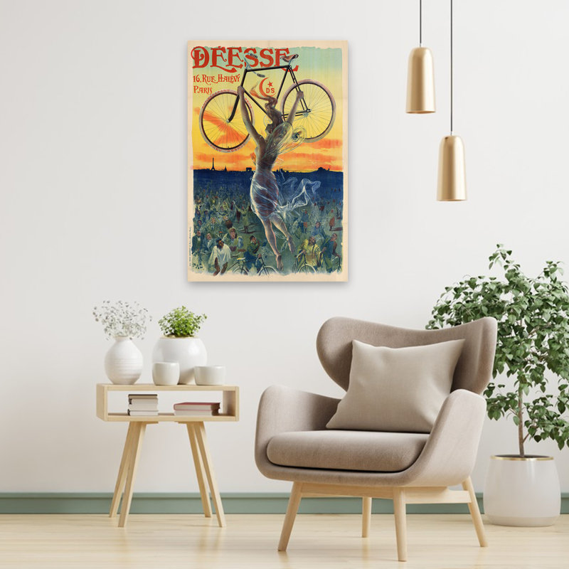 Déesse Cycles - Publicité rétro, Bicyclettes, art de la France, H 36 po x l 24 po