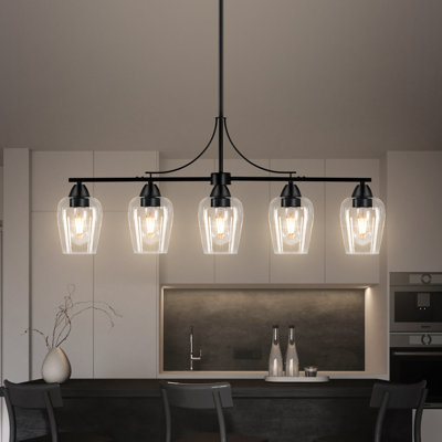 5 - Lights Chandelier Dining Room Chandelier Kitchen Island Lighting Black Chandelier Modern Chandelier