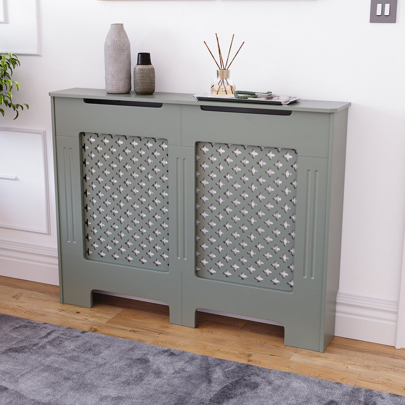 Reta Radiator Cover, 82cm H x 111cm W x 19cm D, Grey