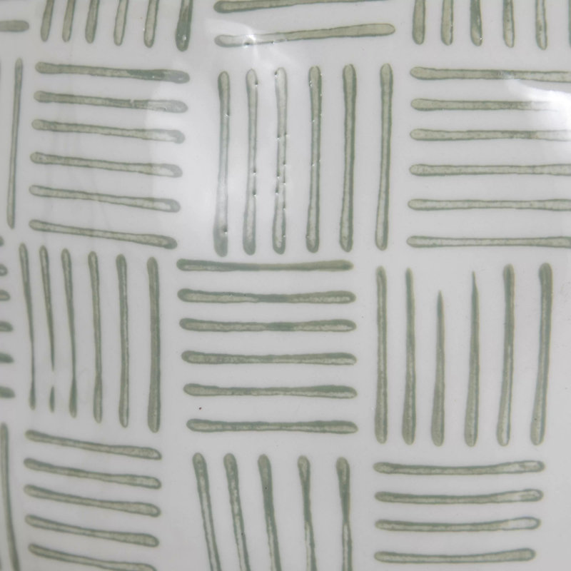 Liora Table Lamp, Green Patterned Glaze