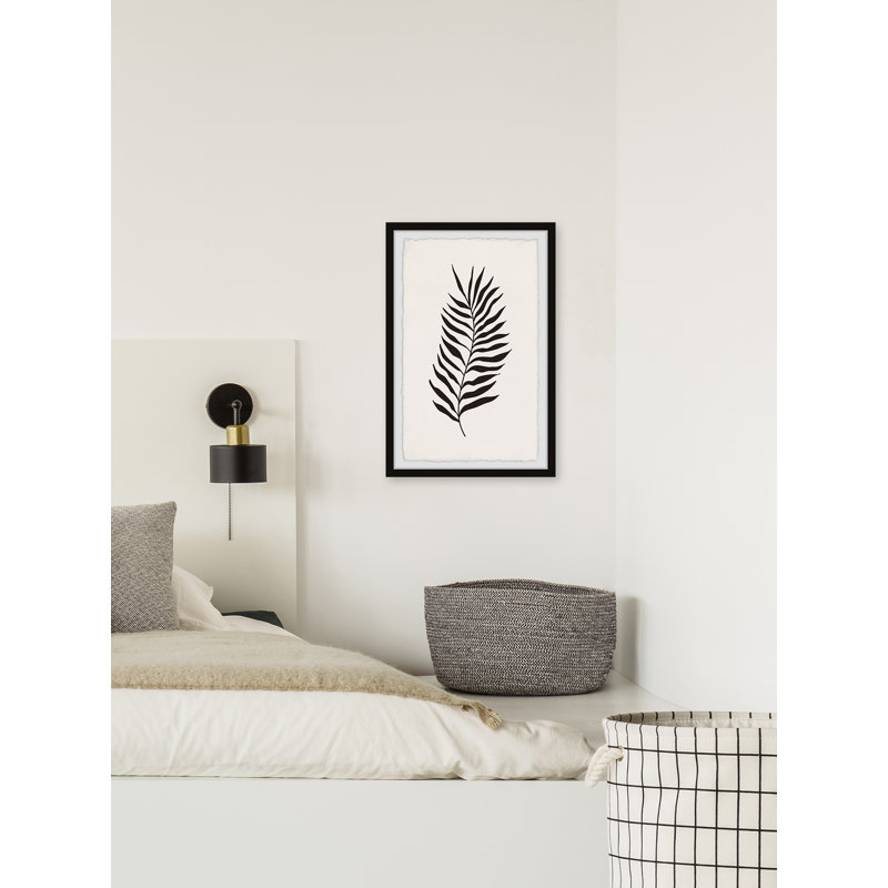 «Black Fern Leaf», reproduction encadrée, H 12 po x l 8 po