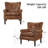 Ameera 30.71'' Wide Upholstered Armchair Nailhead Trim Accent Chair with Rolled Arm and Thick Padded Cushion-974450085