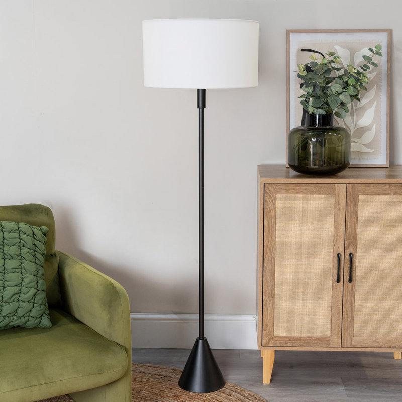 131.5cm Matte Traditional Floor Lamp, No, Orange