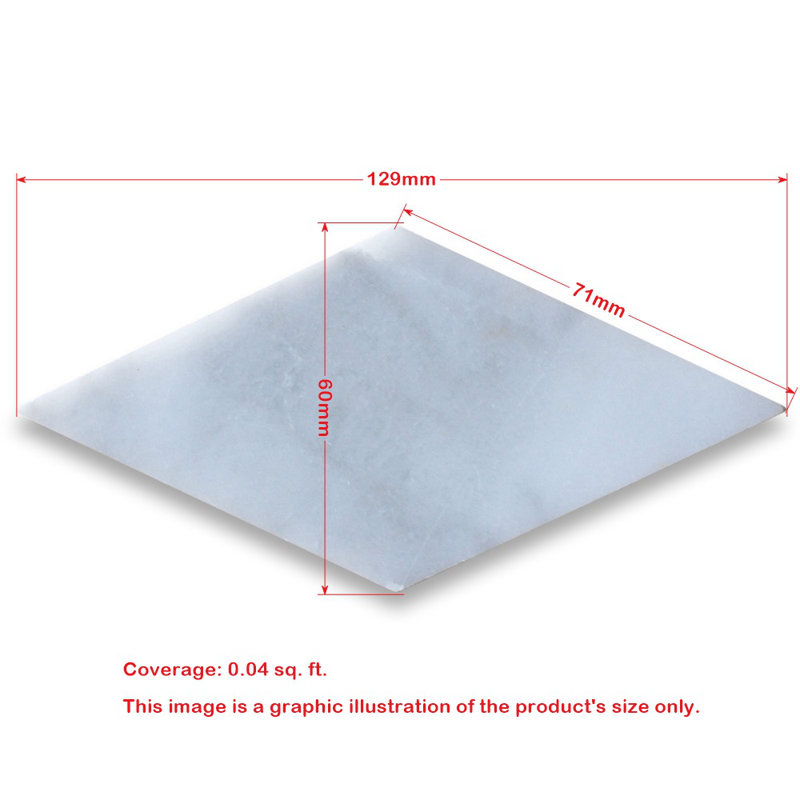 3" x 5" Marble Grid Mosaic Wall & Floor Tile
