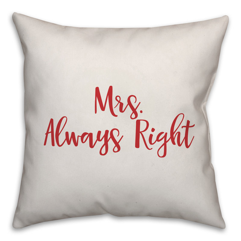  Coussin Mme. Always Right, Blanc / rouge, Housse de coussin