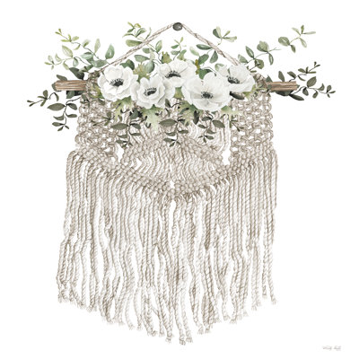 «Macrame And Poppies On Canvas» par Cindy Jacobs, reproduction