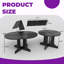 Table de salle à manger extensible Black Farmhouse