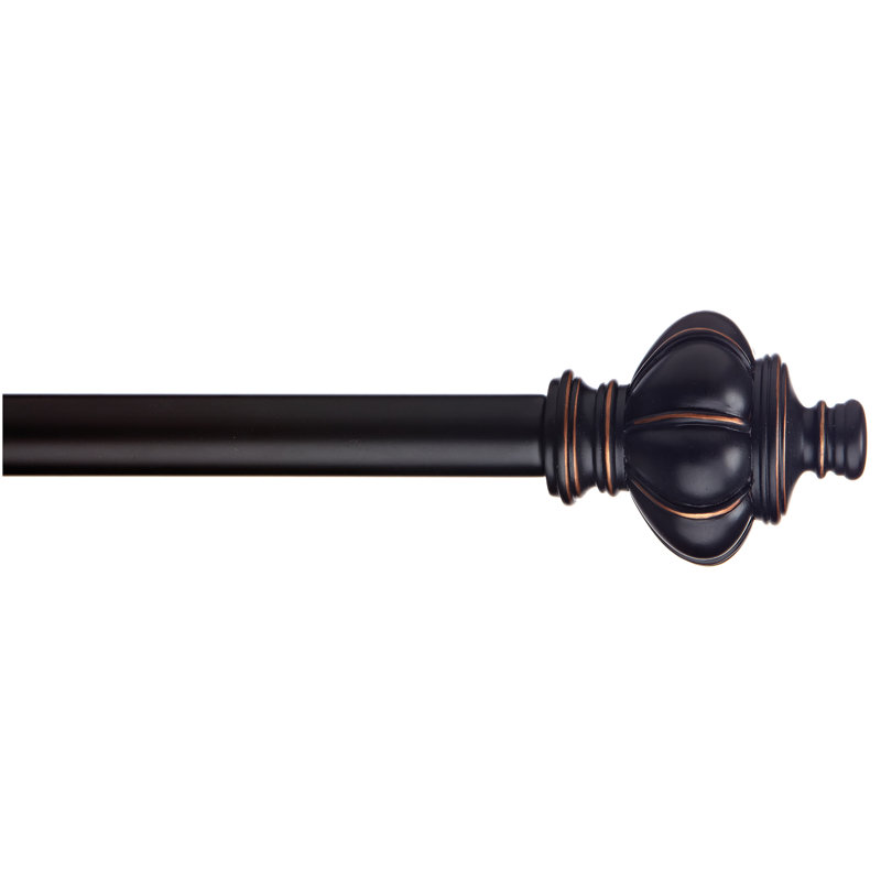 Echevarria Adjustable Single Curtain Rod, 9.25" H x 58" W x 6.25" D