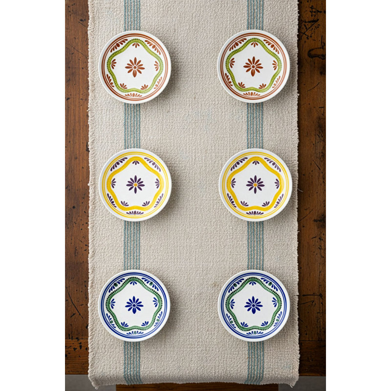Ensemble d'assiettes à dessert élégantes (6 pièces), 100% porcelaine, 7,9 x 7,9 x 0,8 pouces | Va au lave-vaisselle et au micro-ondes | Parfait pour servir des gâteaux, des pâtisseries et des hors-d'œuvre | Ajout élégant à toute table
