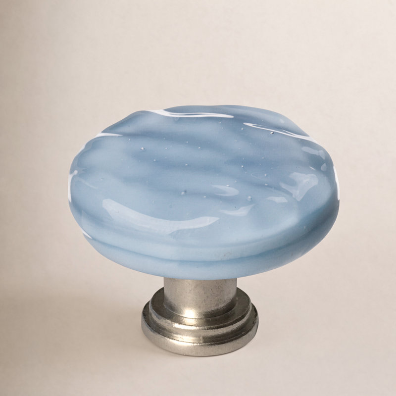 Glacier Square Knob, Oil Rubbed Bronze, Powder Blue, Round