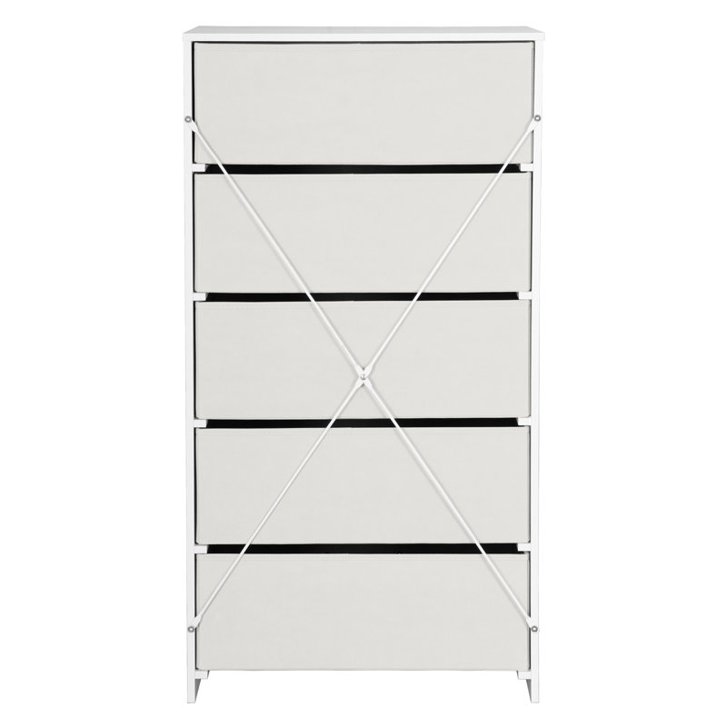 Tour de rangement blanche avec grands tiroirs en tissu | Idée de cadeau, Blanc