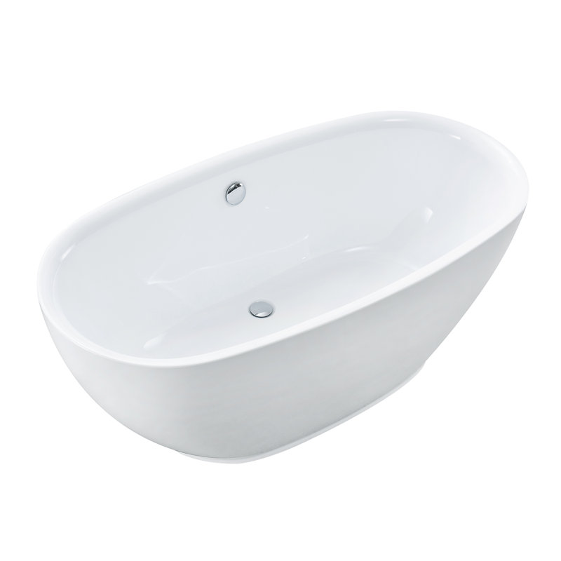 28" x 60" Freestanding Soaking Acrylic Bathtub