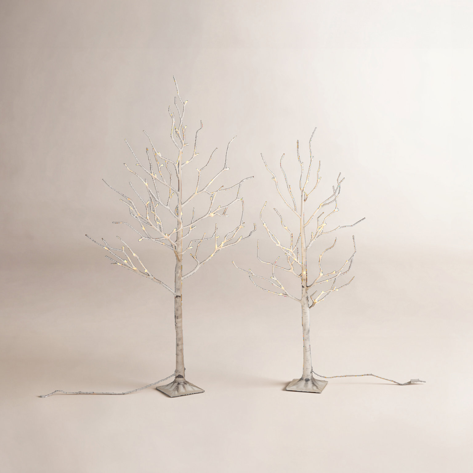 4' Pre-Lit Birch Tree with LED Lights