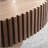 Handcrafted Ellipse Coffee Table, 43.7 Inch, Sturdy Pedestal Base, MDF for Living Room Elegance-527972816