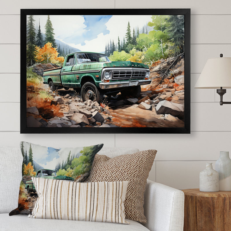 Camionnette Offroad Adventures III - impression, Cadre simple noir, H 30 po x l 40 po x P 1,5 po