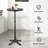 Pine Round Solid Wood Top Metal Base Dining Table-100556153-100556152
