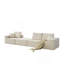 Canapé modulaire Cloud, canapé désossé, sans assemblage, 3 places avec repose-pieds et 2 coussins, parfait pour le salon et la chambre à coucher-884967131-884967130