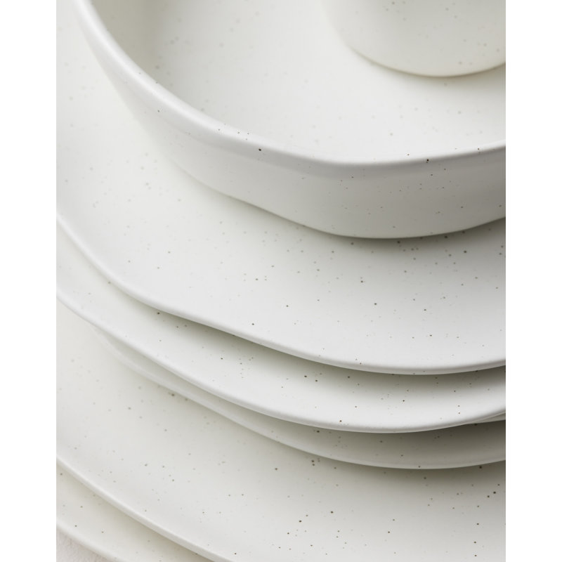 Service de table 32 pièces Stone by Mercer Project Hekonda, Blanc moucheté