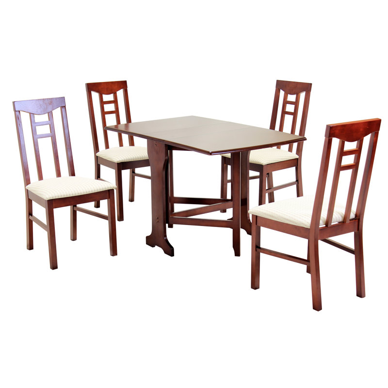 Liverpool Extendable Dining Table and 4 Chairs, Mahogany