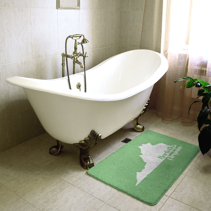 Tapis de bain antidérapant Colors, L 21 po x L 34 po, Vert, Norfolk, Virginie