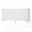 Creative carved 4-door Sideboard Handleless Press-to-Open Design Buffet Cabinet