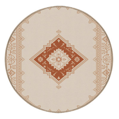 Soft Plush Eichhorn Traditional Oriental Area Rug in Beige – Beige Binding