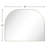 Dezerae Metal Arched Mirror for Mantel, Bathroom-1856041662