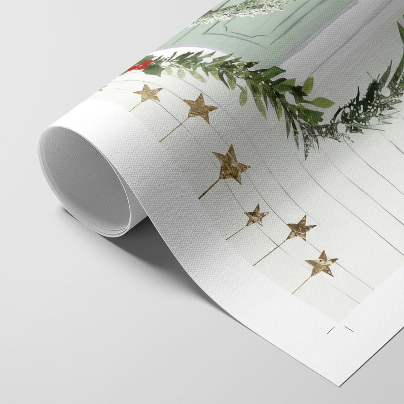 Porte d'entrée festive I - Impression sur toile seulement - NON-CADRE, H 60 po x l 40 po