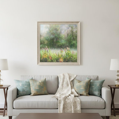 Art mural encadré, "Wildflowers and Woods"