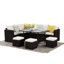 Ensemble de canapé modulaire en rotin 7 pièces PE-770241918-770241919