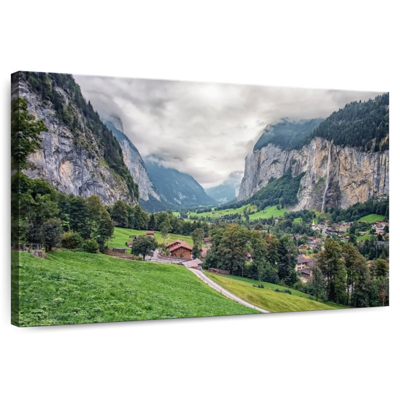 Petit camion de Lauterbrunnen en Suisse, H 20 po x l 30 po