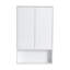 Armoire murale de salle de bain 24 po, portes à fermeture en douceur, fixation flottante, blanc brillant