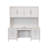 Modern Wood Desk with Hutch, Office Storage, Writing Table with Cabinet, Fully Assembled, White