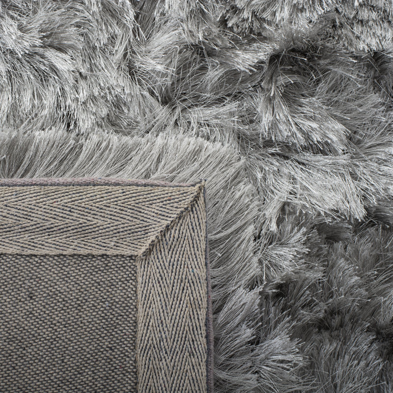 Morrell Hand Tufted Shag Solid Color Area Rug, Rectangle 8 pi x 10 pi