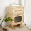 TABLE D'APPOINT ROTATABLE EN MDF DE RANGEMENT ROBOT, COULEUR NATURELLE