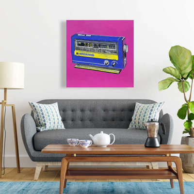 Retro Radio Alarm Canvas | Vintage Musical Instrument Decor