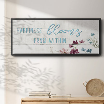 Happiness Blooms - toile encadrée