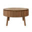 Table basse moderne à plateau relevable avec demi-plateau de rangement dissimulé en bois massif cannelé en noyer pour économiser de l'espace-813126573