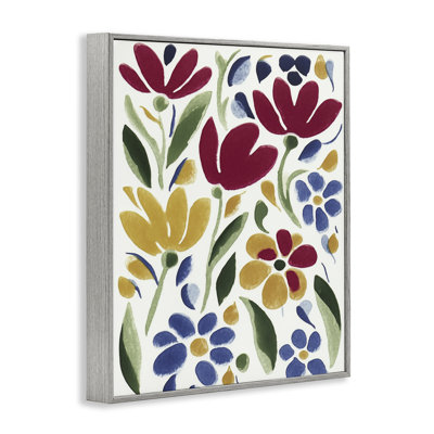 Primary Petals Flowers Framed Giclee, design by Annabelle Hall